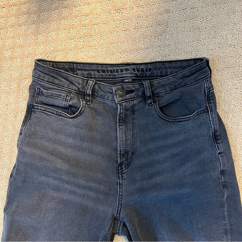 Black American Eagle X-Long Mom Jeans - Size 8 - Picture 3 of 5